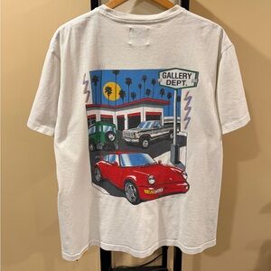 Gallery Dept Drive Thru Porsche Car Cream/White T-Shirt
